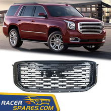 RacerSpares Fits for 2015-2020 GMC Yukon / Yukon XL Front Bumper Grille Grill Denali Style Gloss Black