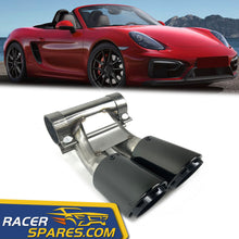 Black Sport Exhaust Tips for Porsche 981 Cayman / Boxster 2013-2016