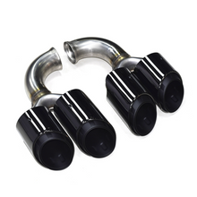 Stainless Steel Black Rear Exhaust Tips For Porsche Cayenne 2011-2014 V6 V8