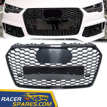 RS7 Style Front Honeycomb Mesh Grill Grille Gloss Black for Audi A7 S7 16-18 fg46