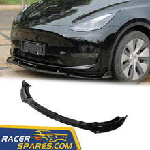 RacerSpares Front Bumper Lip Body Kit Spoiler Glossy Black for Tesla Model Y 2020 2021 2022