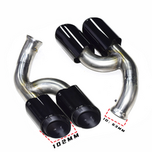 Dual Pipes Black Exhaust Tips for Porsche Cayenne 958.2 2015-2018