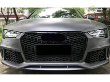 RS7 Style Front Honeycomb Mesh Grill Grille Gloss Black for Audi A7 S7 16-18 fg46