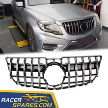 RacerSpares GT R Style Front Bumper Grill Grille Fit Mercedes Benz X204 GLK facelift 2013 2014 2015 Chrome Black