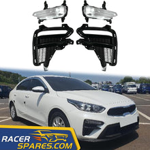 RacerSpares Fits Kia K3 Forte Cerato 2019 2020 DRL Daytime Running Light Fog Lamp Glossy Black