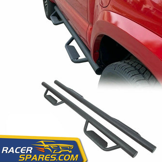 RacerSpares Double/Crew Cab 3" Running Board Side Step Nerf Bar Hoop For Toyota Tacoma 2005-2022