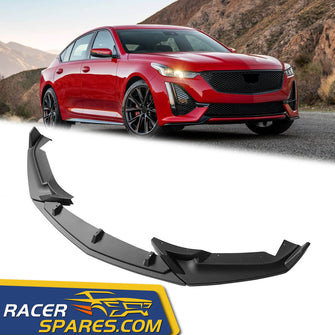 RacerSpares Matet Black Front Lip Spoiler Splitter For Cadillac CT5 2020-2023