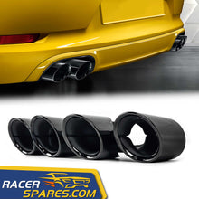 Black Exhaust Tips For Porsche 911 Carrera 991.2 2016-2018