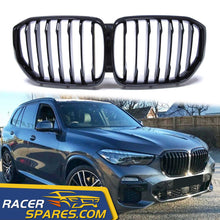 RacerSpares Gloss Black Front Kidney Grille Grill for BMW X5 G05 2019 2020 2021 2022 fg15