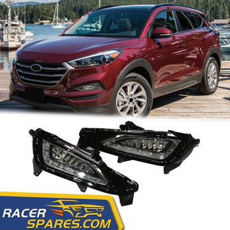 Pair DRL LED Daytime Running Lights Fog Lamp For Hyundai Tucson 2015-2017