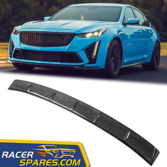 RacerSpares Real Carbon Fiber Rear Window Roof Spoiler for Cadillac CT5 2020-present