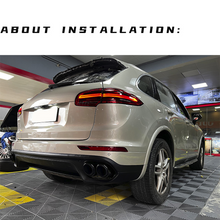 Dual Pipes Black Exhaust Tips for Porsche Cayenne 958.2 2015-2018