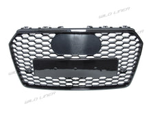 RS7 Style Front Honeycomb Mesh Grill Grille Gloss Black for Audi A7 S7 16-18 fg46