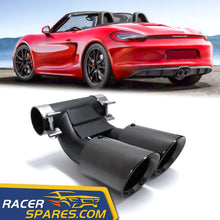 GTS Style Black Exhaust Tips for Porsche 981 Cayman / Boxster 2013-2016