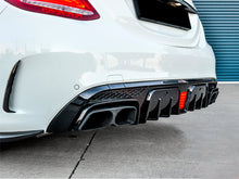 RacerSpares Rear Diffuser Black Muffler Tips for Mercedes Benz W205 Sedan S205 C300 C450 C43 AMG Sport Bumper di8