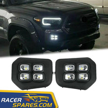 Fit 2016-2021 Toyota Tacoma 4-Eyes DRL LED Fog lights Amber Turn Signal Lamps