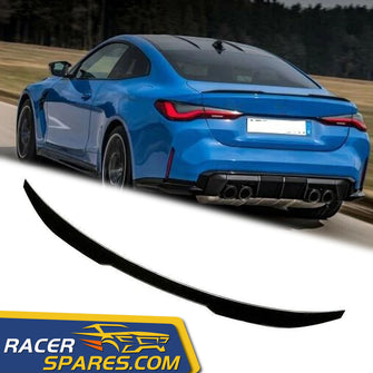 RacerSpares GLOSS BLACK Trunk Spoiler Wing Lip For BMW 4-Series G22 Coupe 430i M440i 2021 2022