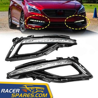 DRL LED Daytime Running Light For Hyundai Sonata 9th 2015-2017 Fog Lamp+Cover