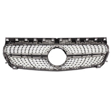 RacerSpares Chrome Diamond Frotnt Grill Grille Black For Mercedes Benz C117 W117 CLA CLA180 200 250 45 AMG 2013-2016 w/o Camera