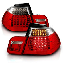 RacerSpares LED Red Clear Tail Lights Taillights For BMW E46 3-Series 4-Door Sedan 1999 2000 2001