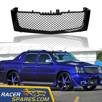 RacerSpares Black Front Mesh Grill Honeycomb Grille Bumper Fit Cadillac Escalade EST ESV 2002-2006