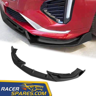 RacerSpares Matte Black Front Lip Spoiler Splitter Bodykits For Cadillac CT4 2020-2023