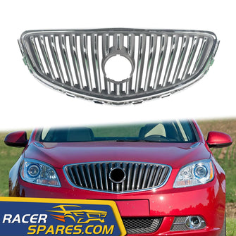 RacerSpares Chrome Front Bumper Upper Grille Grill for Buick Verano 2012-2017 GM1200650C 23172630