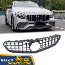 GT Style Front Grille Grill For Mercedes Benz W217 Coupe S63 AMG Only Pre-Facelift 2014-2017 with Camera