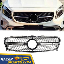 RacerSpares Diamond Style Chrome Front Grill grille For Mercedes Benz GLA X156 2018-2020 w/o front camera