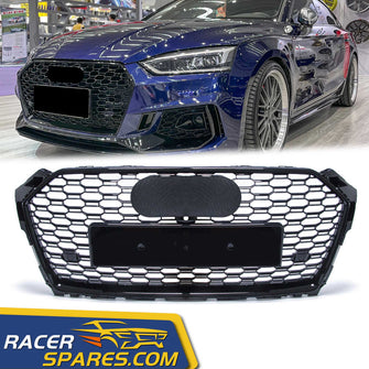 RS5 Style Front Bumper Grille Honeycomb Grill for Audi A5 B9 S5 17-19 fg120