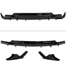 RacerSpares Fits 17-22 Tesla Model 3 IKON Rear Bumper Lip Diffuser & Aprons 3PC Gloss Black