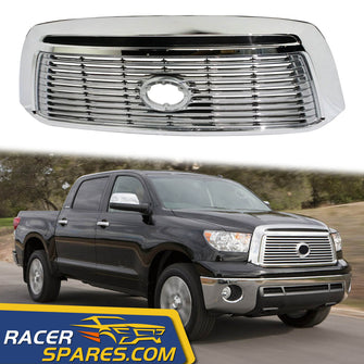 Chrome Front Bumper Grille Grill Shell For 2010-2013 Toyota Tundra Rock Warrior pkg / sport package