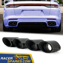 RacerSpares Black Exhaust Tips Muffler Pipe for Porsche Panamera 4S 2017-2022 et165