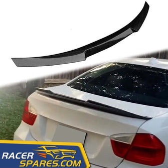 RacerSpares Carbon Fiber Look Rear Trunk Spoiler Wing for BMW 3 Series E90 Sedan M3 2006 - 2012