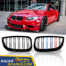 RacerSpares Black M-Color Front Kidney Grill Grille For BMW E92 E93 M3 328i 335i Coupe 2007 2008 2009 2010