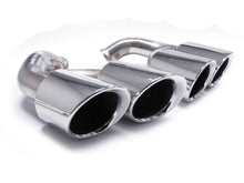 Rear Siver Exhaust Tips For Porsche Cayenne V6 Long Pipe 2014-2017