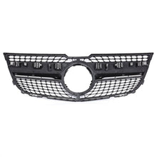 RacerSpares Diamond Grill Front Bumper Grille Fit Mercedes-Benz X204 GLK Facelift LCI 2013 2014 2015 Black Chrome