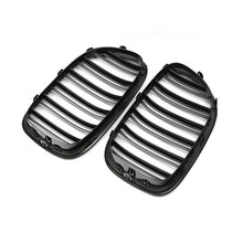 RacerSpares Gloss Black Dual Slats Front Kidney Grille Grill For BMW 7 Series F01 F02 740i 750i 760i 2009-2015