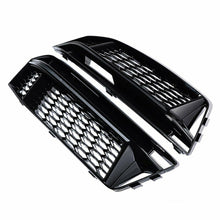 RacerSpares Black Honeycomb Mesh Fog Light Cover Grill for Audi A4 B9 S-line S4 B9 2017-2019