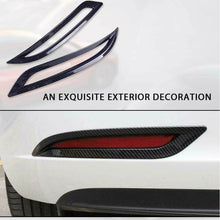 RacerSpares Carbon Fiber Look Rear Fog Light Lamp Cover Trim For Tesla Model 3 2017-2022