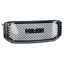 For 2015-2020 GMC Yukon / Yukon XL Front Bumper Grille Glossy Black Denali Style