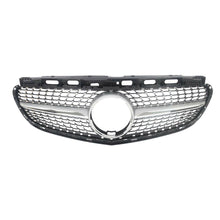 RacerSpares Chrome Diamond Front Bumper Grill Grille For Mercedes Benz W212 E-CLASS Facelift Sedan 2014-2016 w/o camera