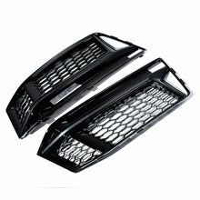 RacerSpares Black Honeycomb Mesh Fog Light Cover Grill for Audi A4 B9 S-line S4 B9 2017-2019