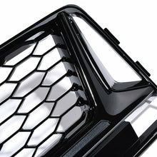 RacerSpares Black Honeycomb Mesh Fog Light Cover Grill for Audi A4 B9 S-line S4 B9 2017-2019