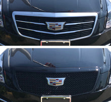 RacerSpares Trim Illusion Overlay Gloss Black Front Bumper Grille for 15-19 Cadillac ATS