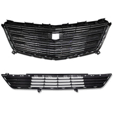 RacerSpares Front Bumper Grill Upper + Lower Radiator Grille for Cadillac Xt5 2016-2019