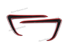 Carbon Fiber ABS Front Fog Light Trim Cover Eyebrow Covers For Tesla Model Y 2020 2021 2022 te12