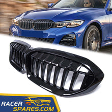 Glossy Black Front Bumper Kidney Grille Grill for BMW 3 Series G20 W/O Camera fg108