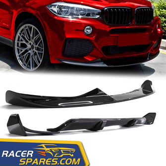 Front Bumper Lip + Rear Diffuser Glossy Black Fits for BMW F15 X5 M Sport 2014-2018 di148