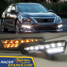 Switchback LED Daytime Running Lights w/ Clear Fog Lamps Kit For Nissan Altima 2013-2015